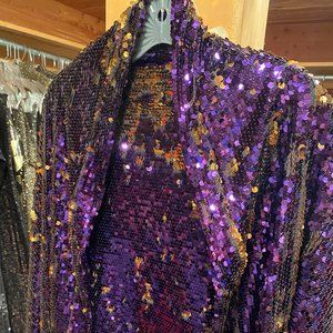 Purple Sequins Shawl